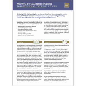 forside af fakta om skolemadens betydning